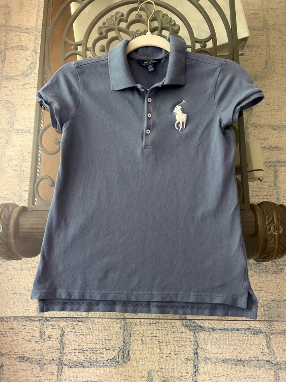 Ralph Lauren Polo Shirt - Slate Blue with White Pony